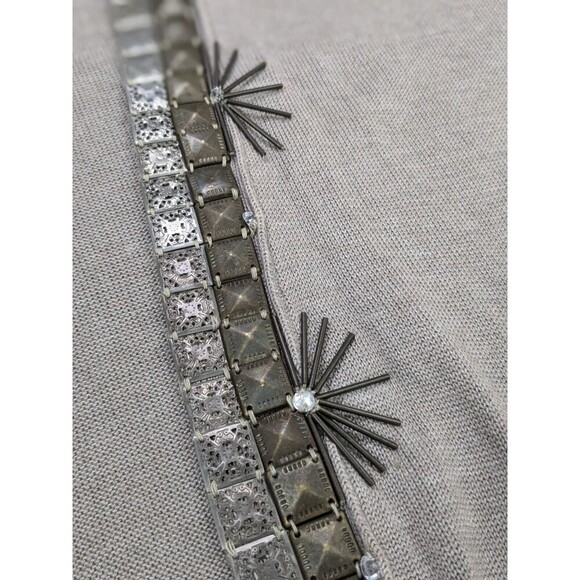 NEW Soft Sorroundings Taupe Bamboo Silk Knit Cardigan Sweater Bronze Accent 3X - Picture 4 of 7